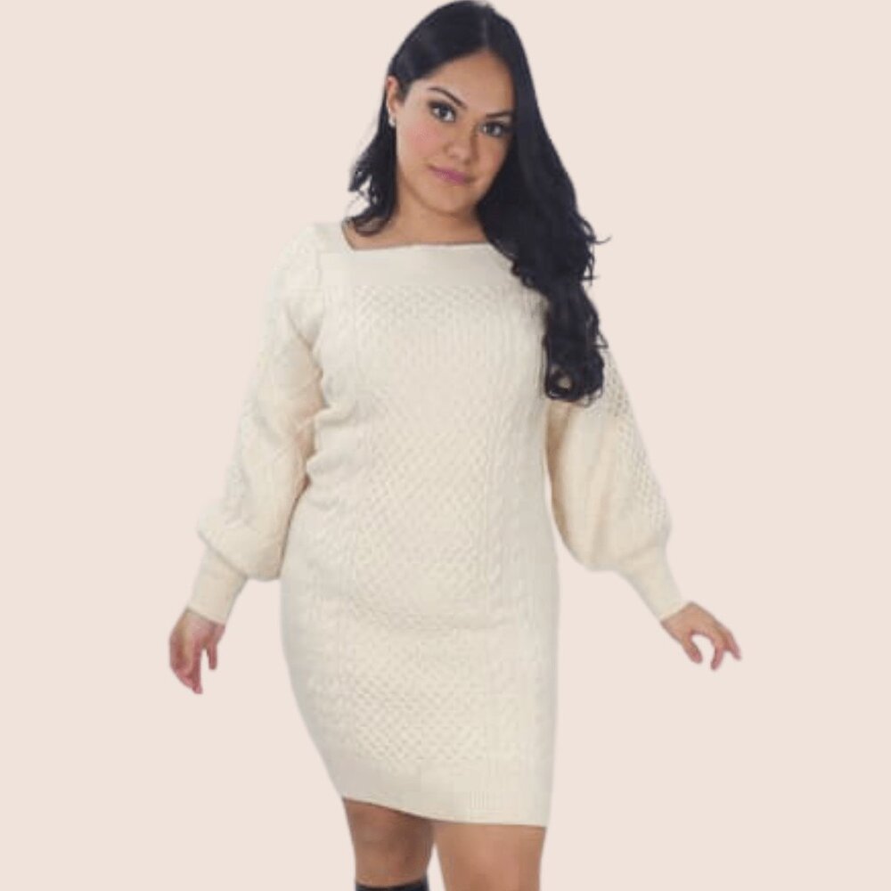 Cable Knot Sweater Dress